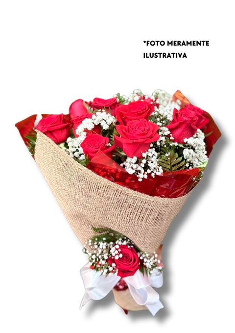 Bouquet de 24 Rosas Vermelhas